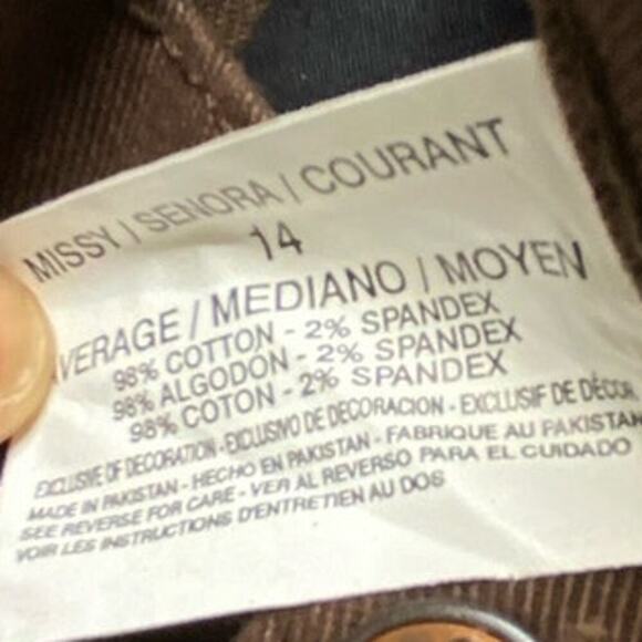 Gloria Vanderbilt Amanda Jeans Womens 14 High Rise Ultra Stretch Dark Roast Wash - Picture 12 of 16